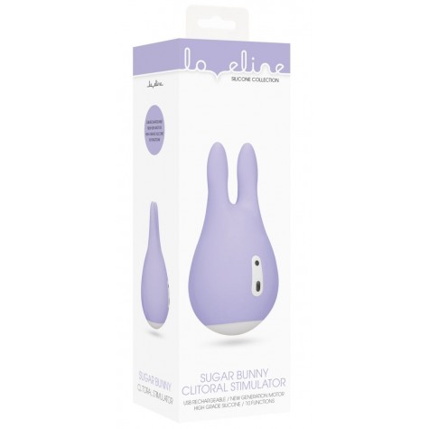 Фиолетовый клиторальный стимулятор Sugar Bunny - 9,5 см.