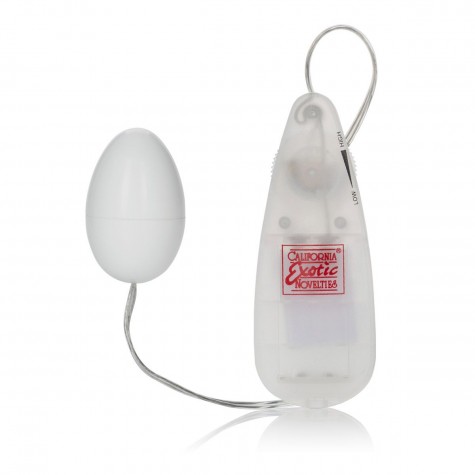 Круглое белое виброяйцо Pocket Exotics Vibrating Egg