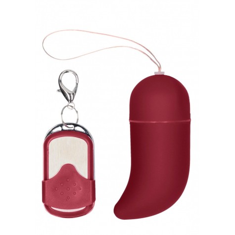 Красное виброяйцо Medium Wireless Vibrating G-Spot Egg с пультом - 7,5 см.